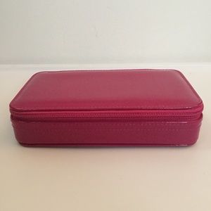 Pink Plastic Hard Makeup Case
